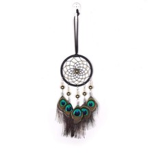 Car Dream Catcher, Handmade Dream Catchers Peacock Feather Dreamcatcher for Wall