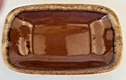Vtg Hull USA Oven Proof Pottery Brown Drip Glaze - Serving Dish/Tray 11 x 6.75