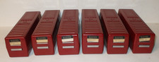VINTAGE KODAK READY FILE 35MM SLIDE CONTAINER PLASTIC STORAGE BOXES RED QTY. 6