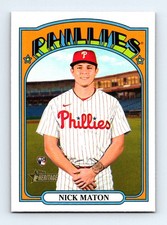 #602 2021 Topps Heritage } Nick Maton RC Philadelphia Phillies