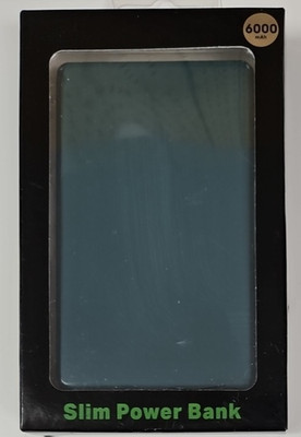 Slim Power Bank 6000 mAh Rechargeable Portable Power Bank (Green)