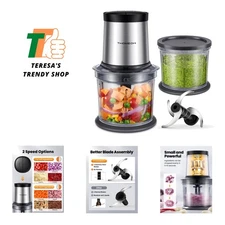 Small but Powerful 4-Cup Food Processor with Dual Speeds for Precision Chopping