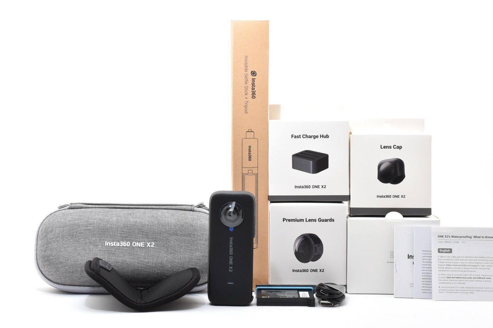 Insta360 One X2 Pocket Video Camera - Black From Japan ※【Unused】※