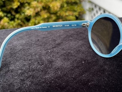 $525 Designer Morgenthal Frederics Webster Round Acetate Brown Blue Glasses $525 Designer Morgenthal Frederics Webster Round Acetate  main image 4