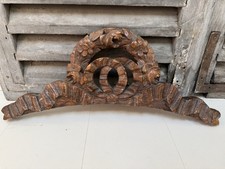 Vintage French Wooden Carved Pediment