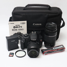 Canon EOS Rebel T5 18MP Digital SLR Camera Full Kit w/ EFS 18-55mm 75-300mm USA
