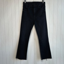 Mother Jeans size 29 The Hustler ankle fray black encounters at night high rise