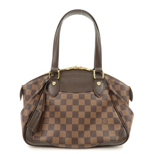 Louis Vuitton Damier Ebene Verona PM Hand Bag Brown Authentic Used F/S
