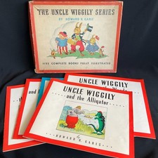 Rare Boxed Set 1924 "The Uncle Wiggily Series" Five Soft Cover Books in Box 2150