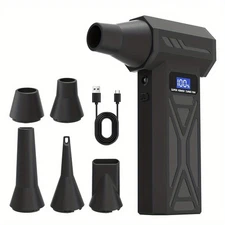 130000RPM Turbo Jet Fan 4-Speed Car Snow Dust Removal Smart Display Rechargable