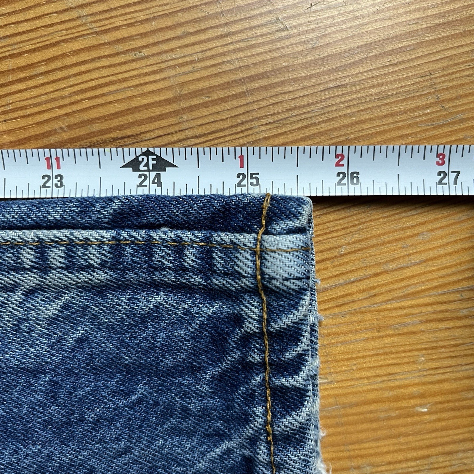 Rare Vtg 80s levis orange tab dark wash jeans repair patch work faded Distressed image 7