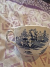 A Early 19 Century Porcelain Coffe Cup Iby Broseley Pattern