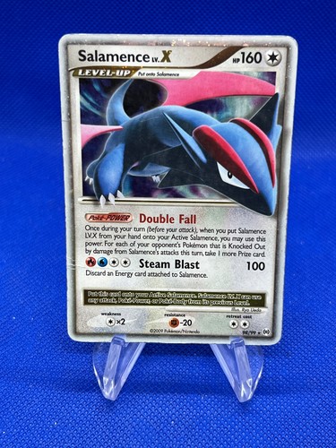 2009 Pokemon Arceus Salamence Lv.X 98/99 Ultra Rare DMG/CREASED