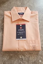 NWT Chaps Men’s Peach Houndstooth Dress Shirt Regular Fit  14-14.5 32/33