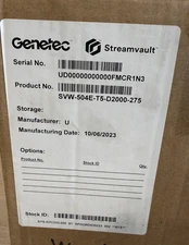 GENETEC STREAMVAULT SVW-504E-T5-D2000-275
