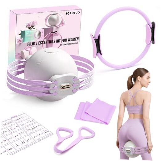 at Home Pilates Kit for Women, Pilates Equipment for Home Workouts, Purple