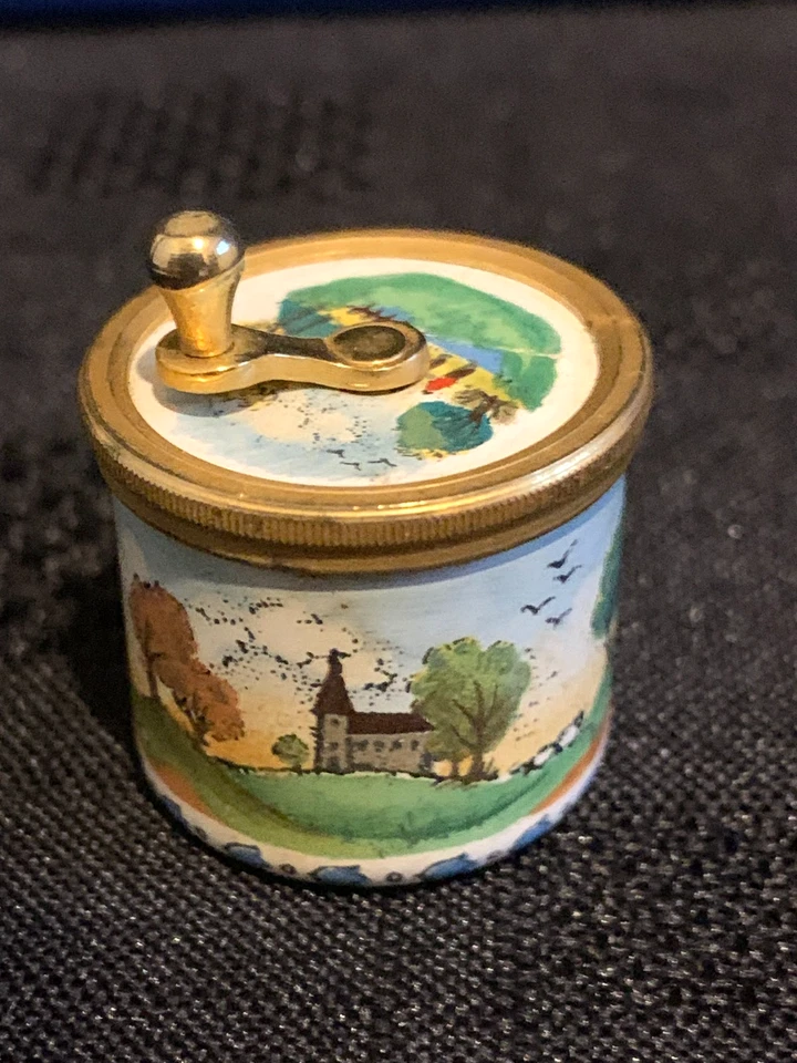 Bilston and Battersea Enamel Countryside Scene Tape Measure Discontinued - Image 3 of 4