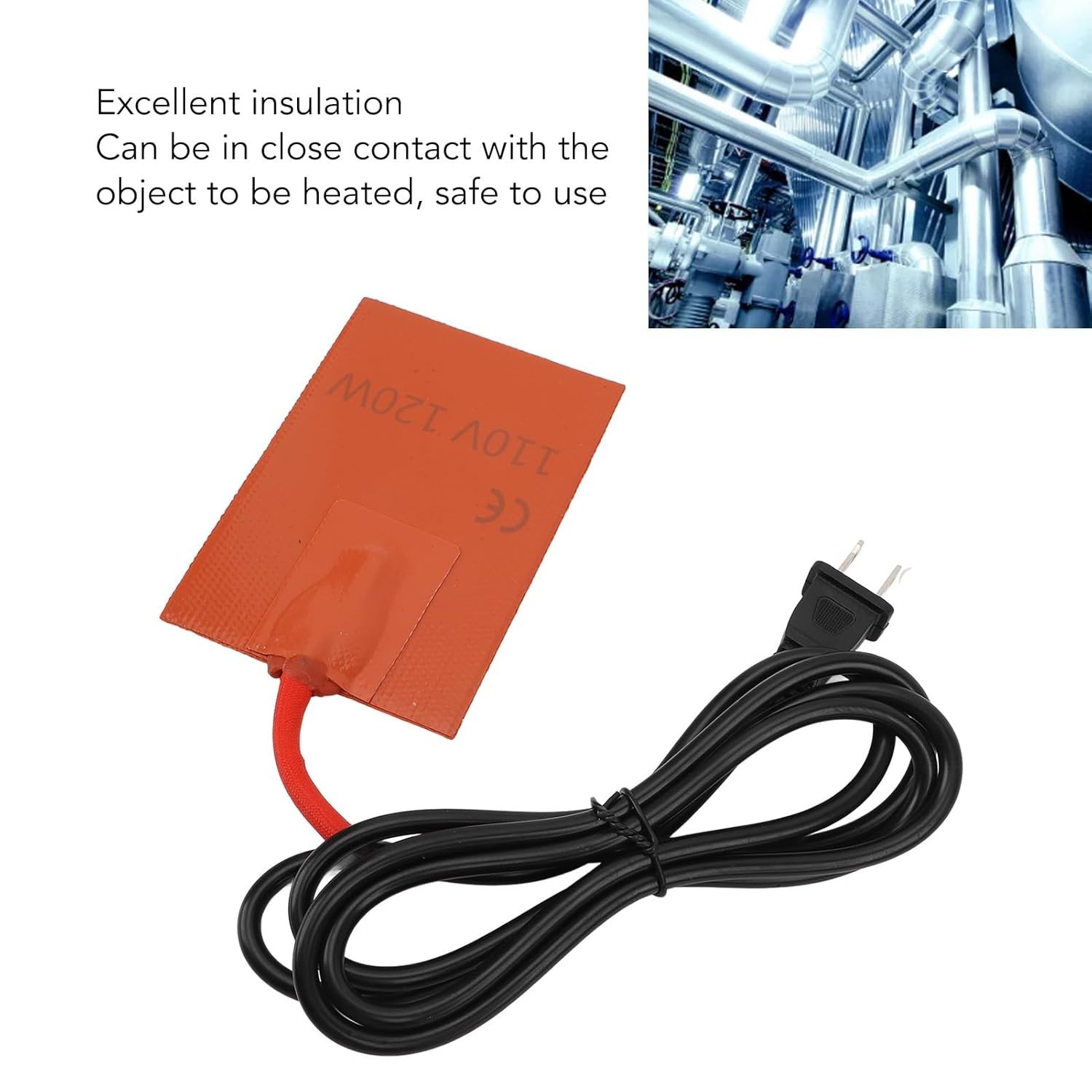 Silicone Heating Pad, Silicone Rubber Heater for Industrial Equipment 110V 250W