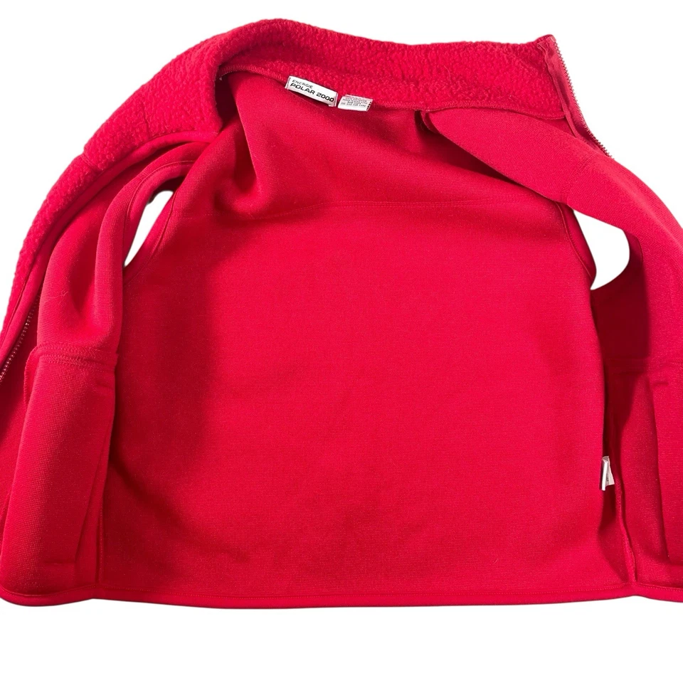 Chaleco Energie Polar 2000 Mujer Grande Rojo Polar Cremallera Completa Forrado Bolsillos Gorpcore Foto 2 de 4