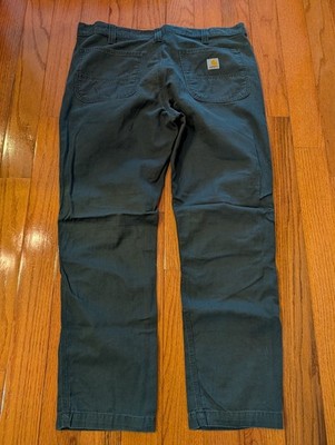 Carhartt Slim Fit Canvas Carpenter Work Pants Shadow Gray Men s 38x30