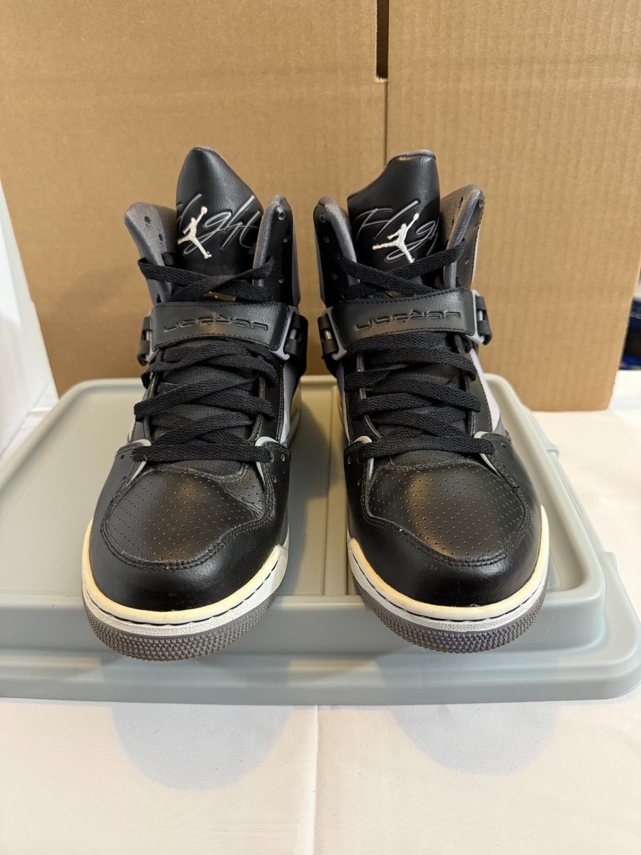 Size 10 - Air Jordan Flight 45 High Black Dark Grey Cement for