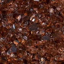 1/4 In. Premium Reflective Copper Fire Glass - 10 Lb. Bag Fire Pit Glass 14RCOGM