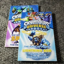 Skylanders Universe Mask of Power Spyro Lightning Rod 2 book Lot