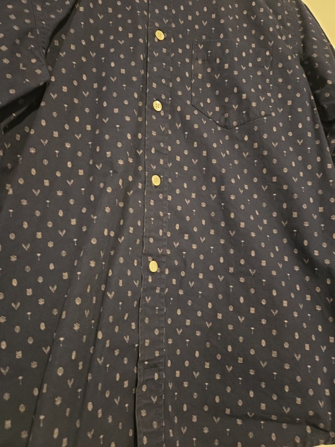 Norse Projects Men's Button Down LS Shirt ALL OVER PRINT NAVY/INDIGO image 2