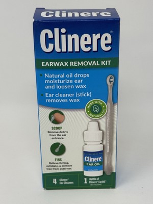 Clinere Ear Oil Conditioner & Ear Cleaner Cleaning Stick Care Kit, 1 Ct NEW