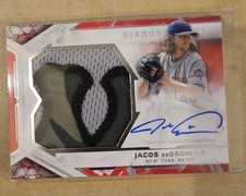 2018 Topps Diamond Icons Autograph Relic Red AJPA-JD Jacob deGrom Auto 4/5