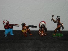 Lot of 4 Johillco Lead Toy American Indian Figures 5