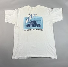 Vintage Home Improvement Shirt Mens XL White Graphic Stanley Desantis DESTROYED