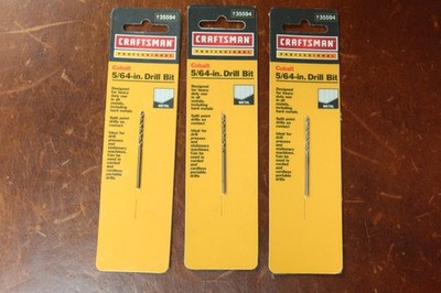 3-count Craftsman Professional Cobalt 5/64'' Drill Bit - # 35594 - SEALED!