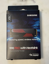 NEW - Samsung 990 PRO w/ Heatsink 4TB PCIe 4.0 NVMe M.2 SSD (MZ-V9P4T0)