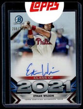 2021 Bowman Draft #C21-EW Ethan Wilson Class of 2021 Auto #/250 Phillies