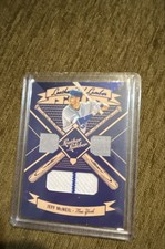 2019 Panini Leather and Lumber Triple Relics Jeff McNeil #LLT-JM Blue (MEM, RC)