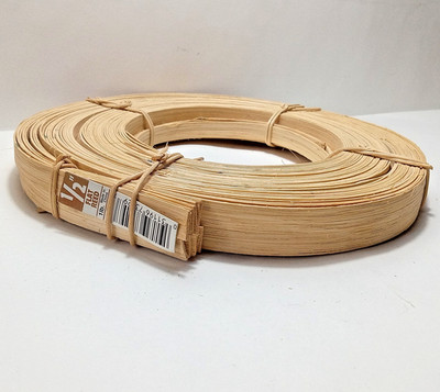 1/2'' Flat Flat Reed Natural Coil Basket Weaving Chair Caning NEW