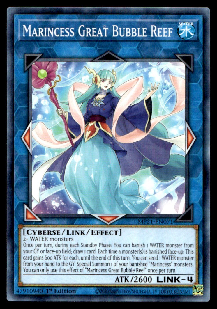 Marincess Great Bubble Reef - MP21-EN071 - 1st Edition - YuGiOh