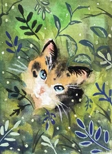 ACEO Original Mixed Media Painting Art