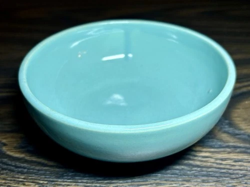McCoy Pottery Turquoise 6” Bowl USA Vintage Mid Century Art Pottery