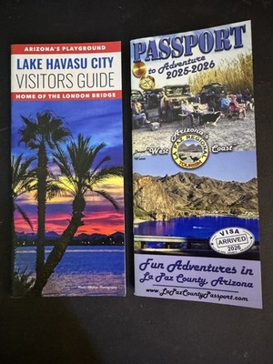 Official Visitor Guide -2 Guide Set - Lake Havasu & La Paz Arizona - 2025