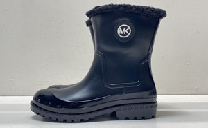 Michael Kors Women's Black Rubber Pull-On Rain Boots Size 8