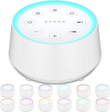 Sleep Sound Machine White Noise with Night Light and Timer