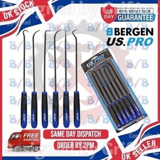 US PRO 6PC HOOK & PICK LONG REACH SET OIL SEAL PULLER O RING HOSE CLIP REMOVER