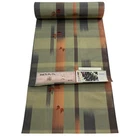 JAPANESE KIMONO FABRIC CLOTH BOLT PURE SILK BROWN-GREEN TSUMUGI AA9631