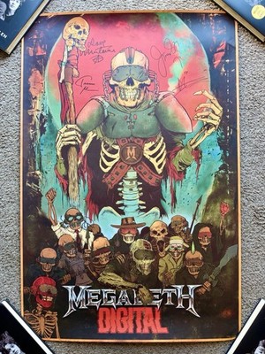 Megadeth Digital SIGNED Poster 2026 HUGE 24x36 AUTOGRAPHED Dave