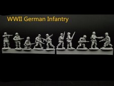 1/72 Scale WWII German Infantry Resin Model Kit Soldier Miniatures for Diorama