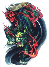 Temporary Tattoos Large Arm Body Waterproof Sticker Removable Halloween Monster