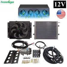 12V Under Dash Car Electric Air Conditioner AC Compressor Evaporator 12000BTU