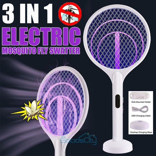Rechargeable Electric Mosquito Fly Swatter Instant Zapper Insect Killer Racket - Picture 68 of 119